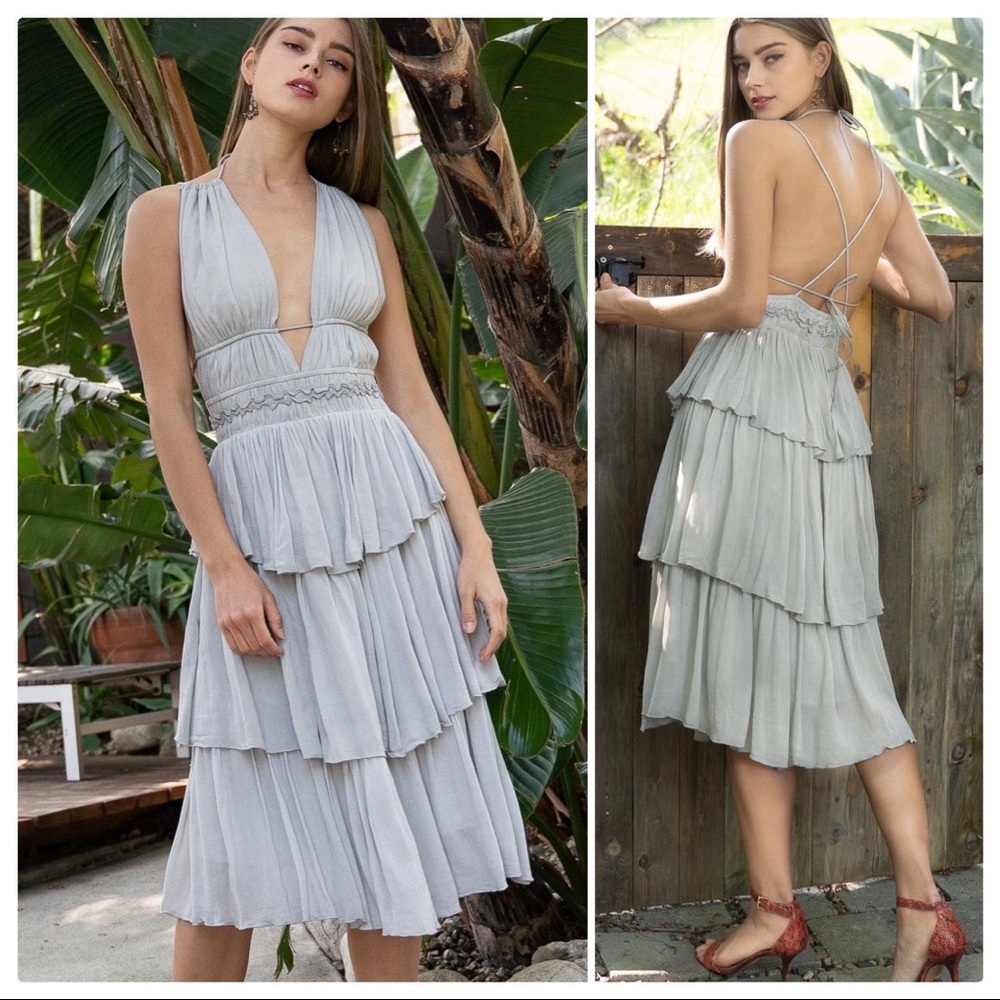 Island Girl Tropical Halter Midi Dress - Picture 11 of 13